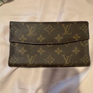 Louis Vuitton Vintage Monogram Continental Wallet in Dark Brown